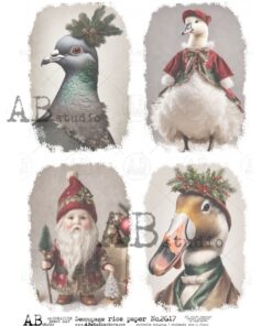 Hârtie de orez – Christmas Beauty - A4