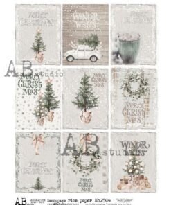 Hârtie de orez – Winter Wishes - A4