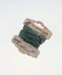 Panglică bumbac vintage - dirty sage - 1,2 m