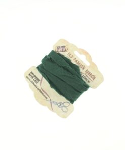 Panglică bumbac vintage - green - 1,2 m