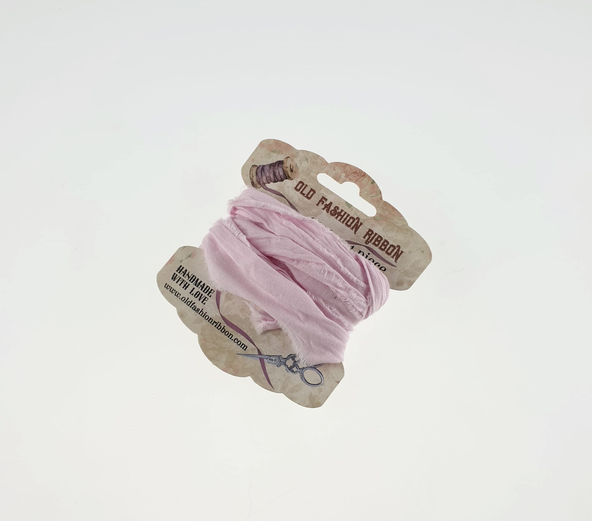 Panglică bumbac vintage - light pink - 1,2 m 1 Panglică bumbac vintage - light pink - 1,2 m