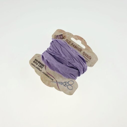 Panglică bumbac vintage - light violet - 1,2 m 1