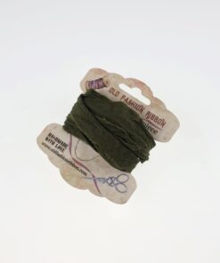 Panglică bumbac vintage - olive - 1,2 m