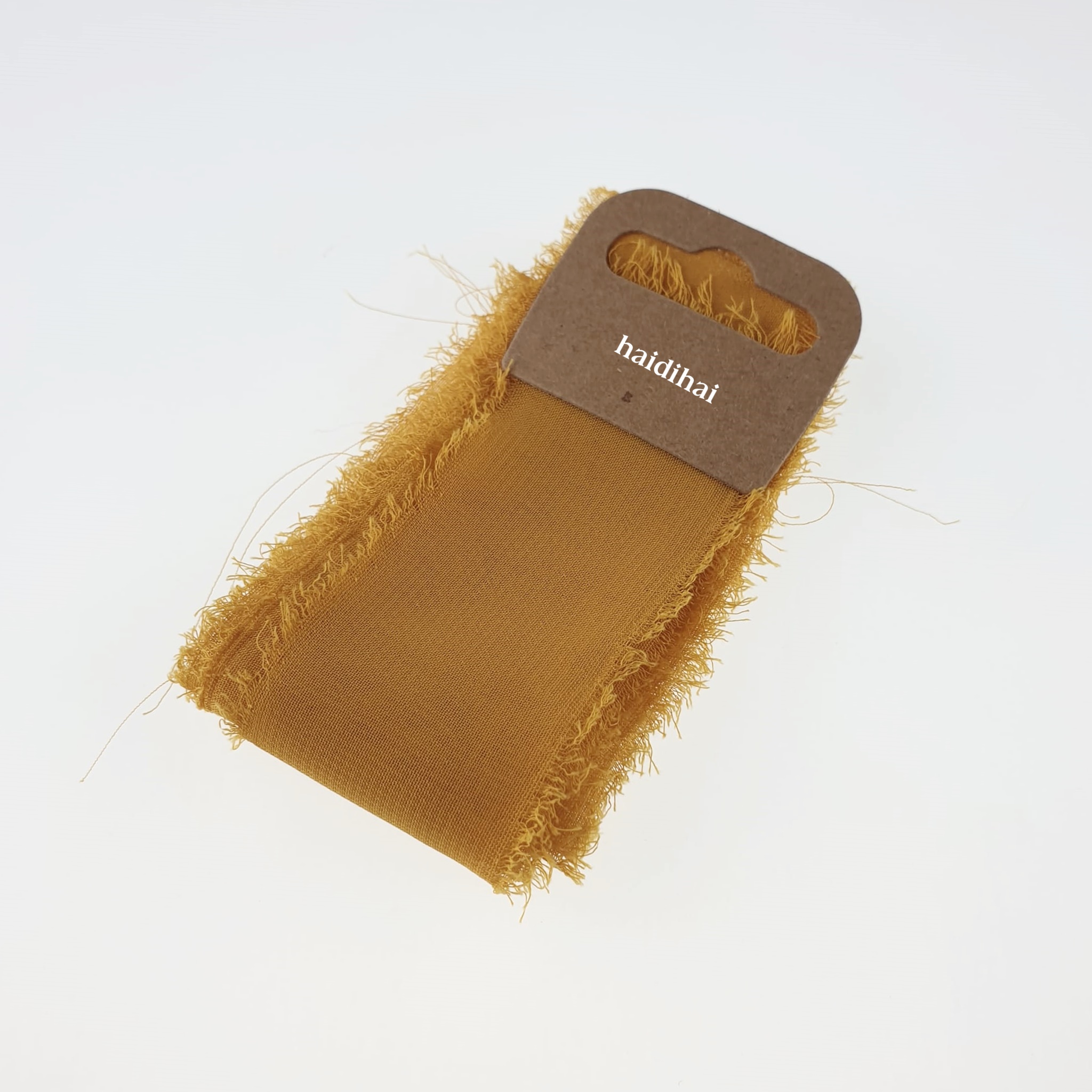 Panglică - silk schiffon - Mustard - 1,50 m 1 Panglică - silk schiffon - Mustard - 1,50 m