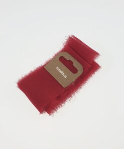 Panglică - silk schiffon - Red - 1,50 m
