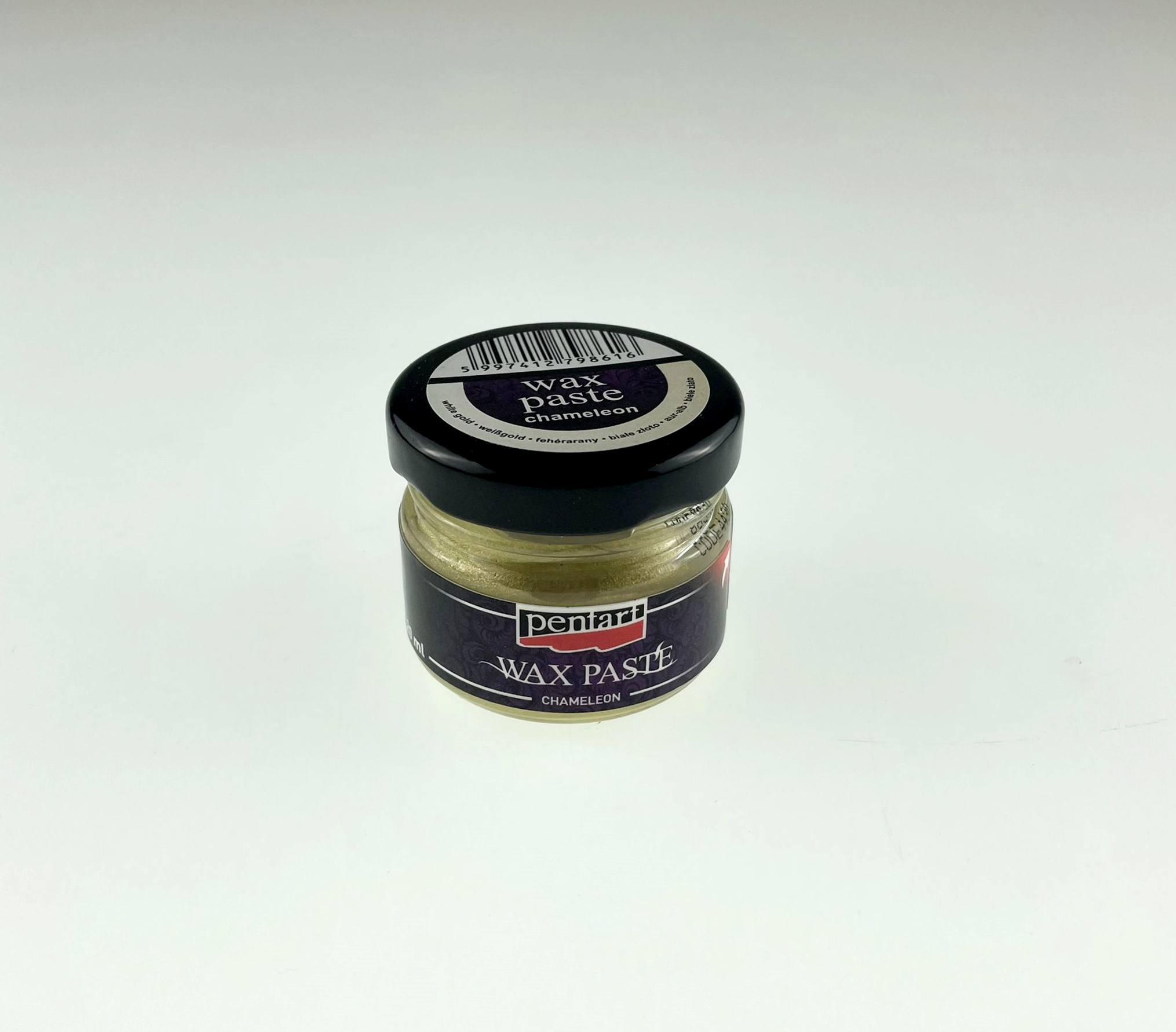 Pastă ceară - white gold - cameleon - 20 ml - Pentart 1 Pastă ceară - white gold - cameleon - 20 ml - Pentart