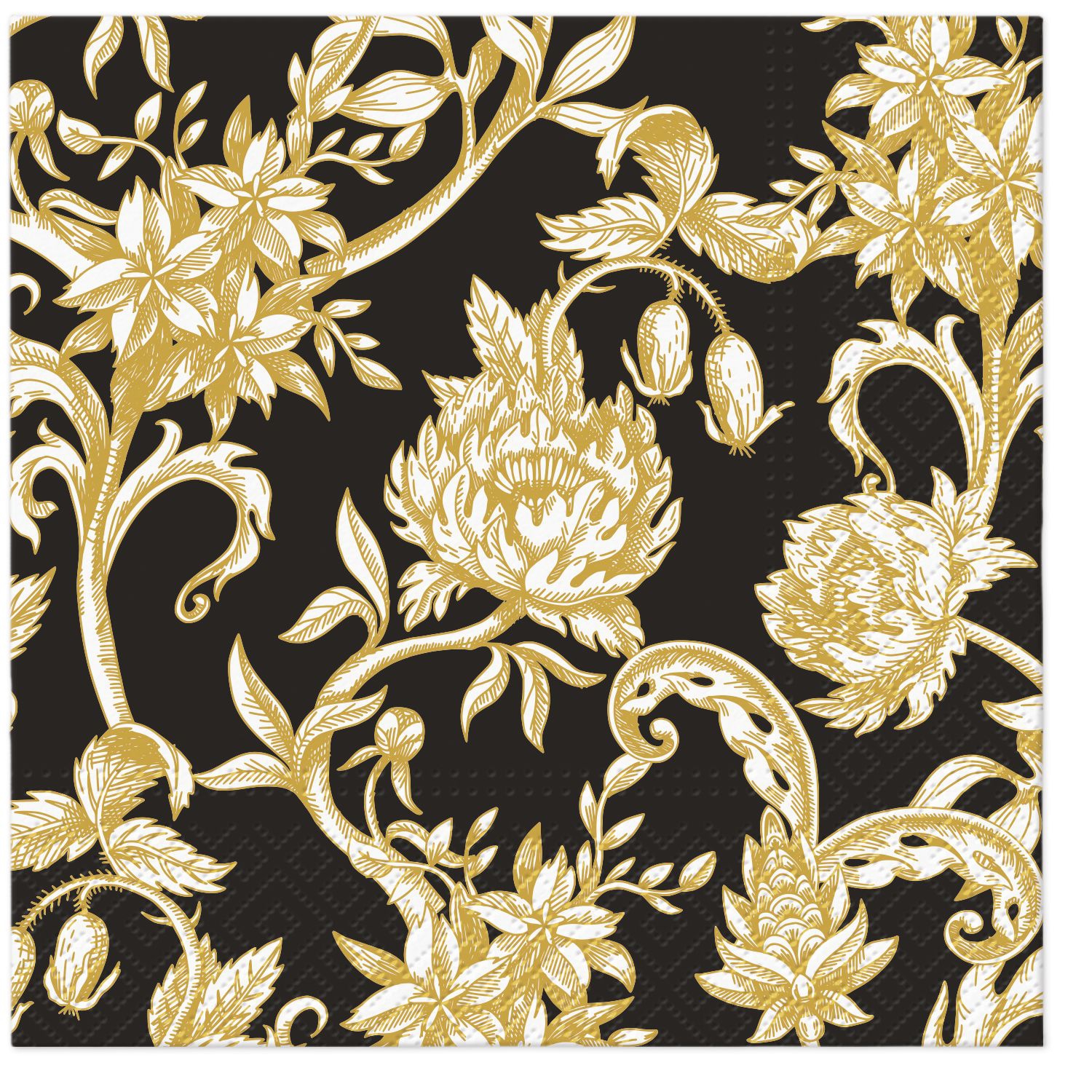 Șervețel - Baroque Flowers - 33x33 cm 1 Șervețel - Baroque Flowers - 33x33 cm