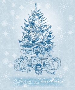 Șervețel - Blue Christmas Magic - 33x33 cm