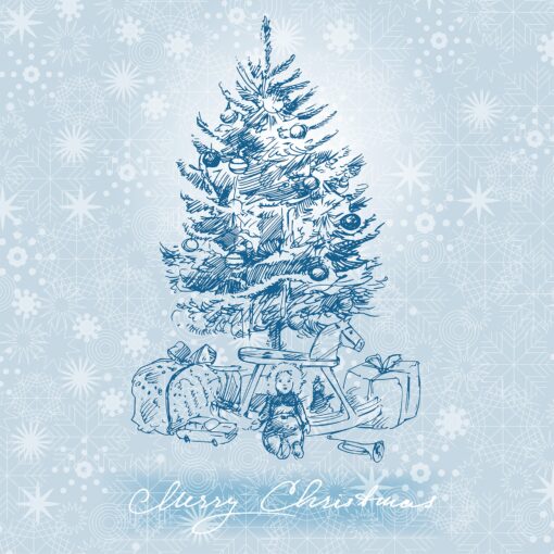 Șervețel - Blue Christmas Magic - 33x33 cm 1