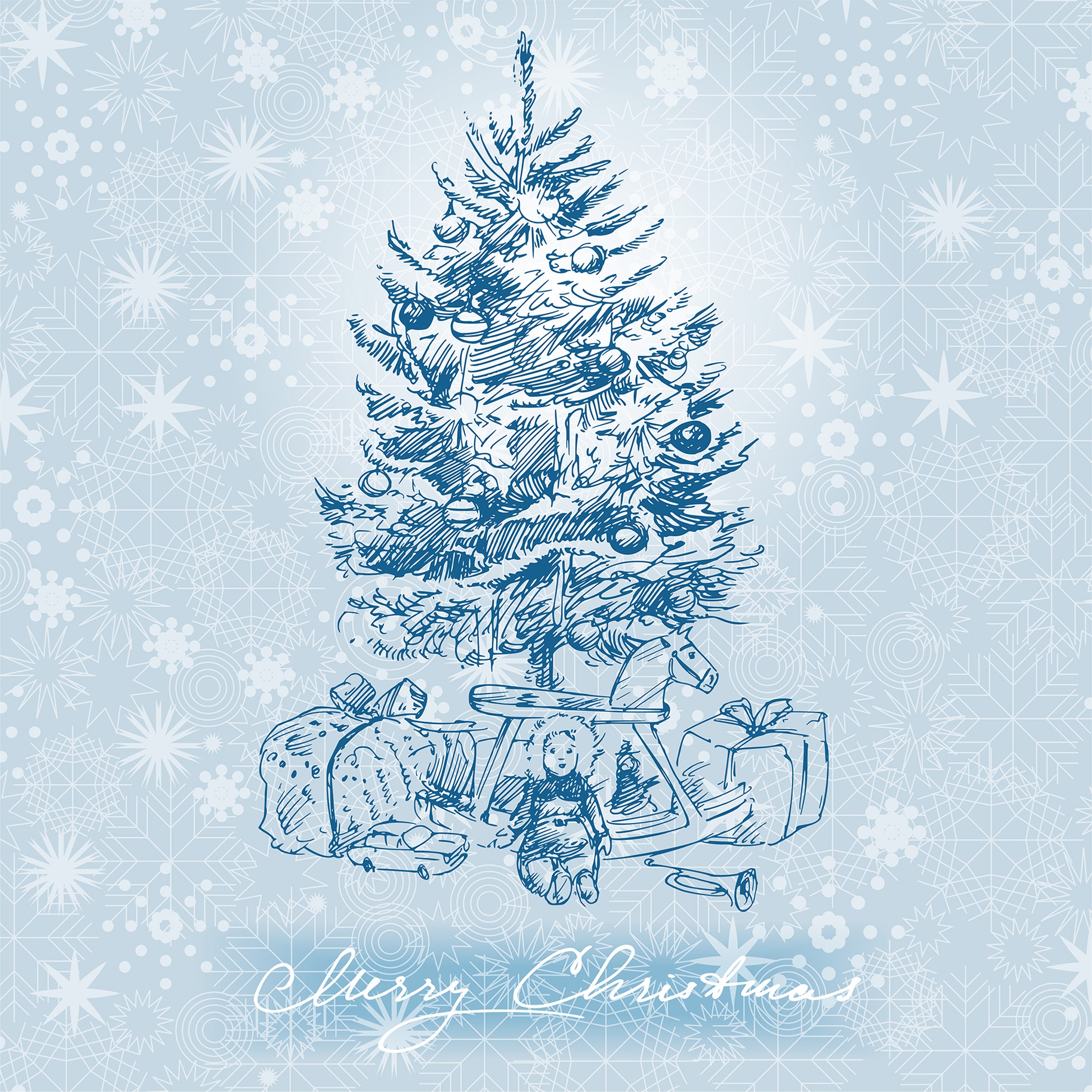 Șervețel - Blue Christmas Magic - 33x33 cm 1 Șervețel - Blue Christmas Magic - 33x33 cm
