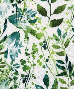 Șervețel - Boho Leaves & Herbs green - 33x33 cm