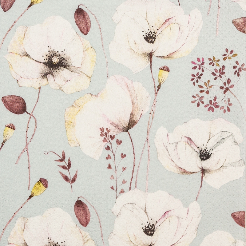 Șervețel - Delicate Poppies - 33x33 cm 1 Șervețel - Delicate Poppies - 33x33 cm
