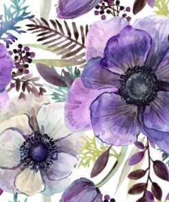 Șervețel - Violet Vintage Flowers - 33x33 cm