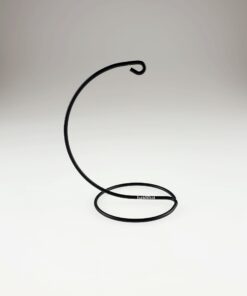 Suport metalic decorativ negru - glob - h 14 cm