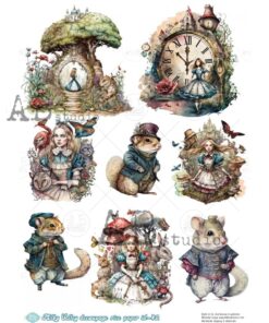 Hârtie de orez - Alice in Wonderland 2 - A4