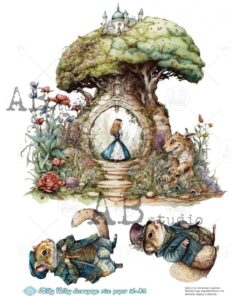 Hârtie de orez - Alice in Wonderland 3 - A4