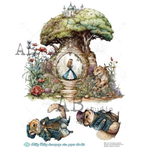 Hârtie de orez - Alice in Wonderland 3 - A4 1