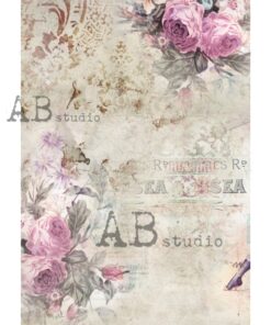 Hârtie de orez - Romantic Wallpaper 2 - A4
