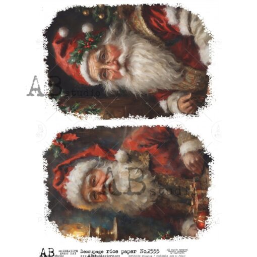 Hârtie de orez – Santa's Portrait 2 - A4 1