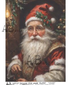 Hârtie de orez – Santa's Portrait - A4