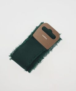 Panglică - silk schiffon - Dark Green - 1,50 m