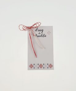 Cartonaș mărțișor - Drag de Tradiții - 5 x 8.5 cm