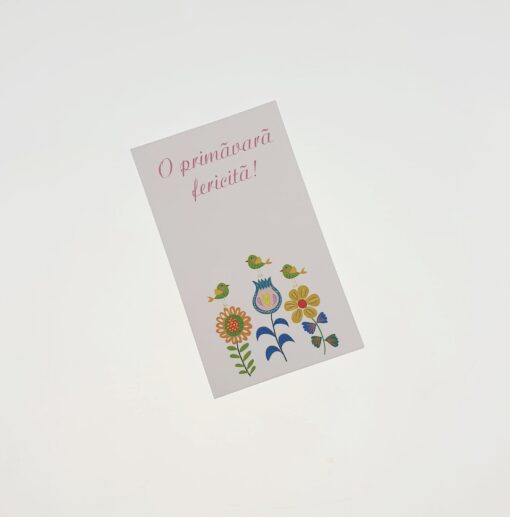 Cartonaș mărțișor - Primăvară Fericită - 5.5 x 9.3 cm 1