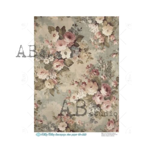 Hârtie de orez - A Floral Background - A4 1
