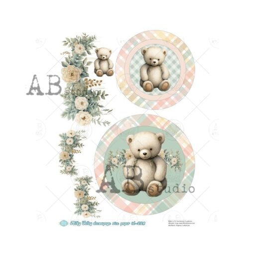 Hârtie de orez - Baby Bear Teddy 2 - A4 1