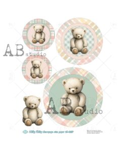 Hârtie de orez - Baby Bear Teddy - A4