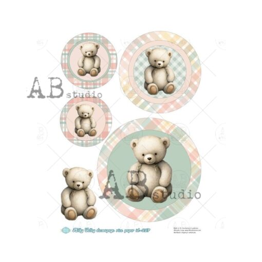 Hârtie de orez - Baby Bear Teddy - A4 1