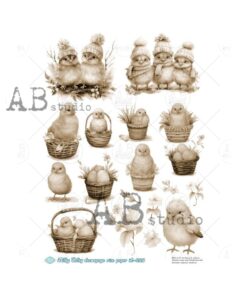 Hârtie de orez - Baby chick Easter - A4