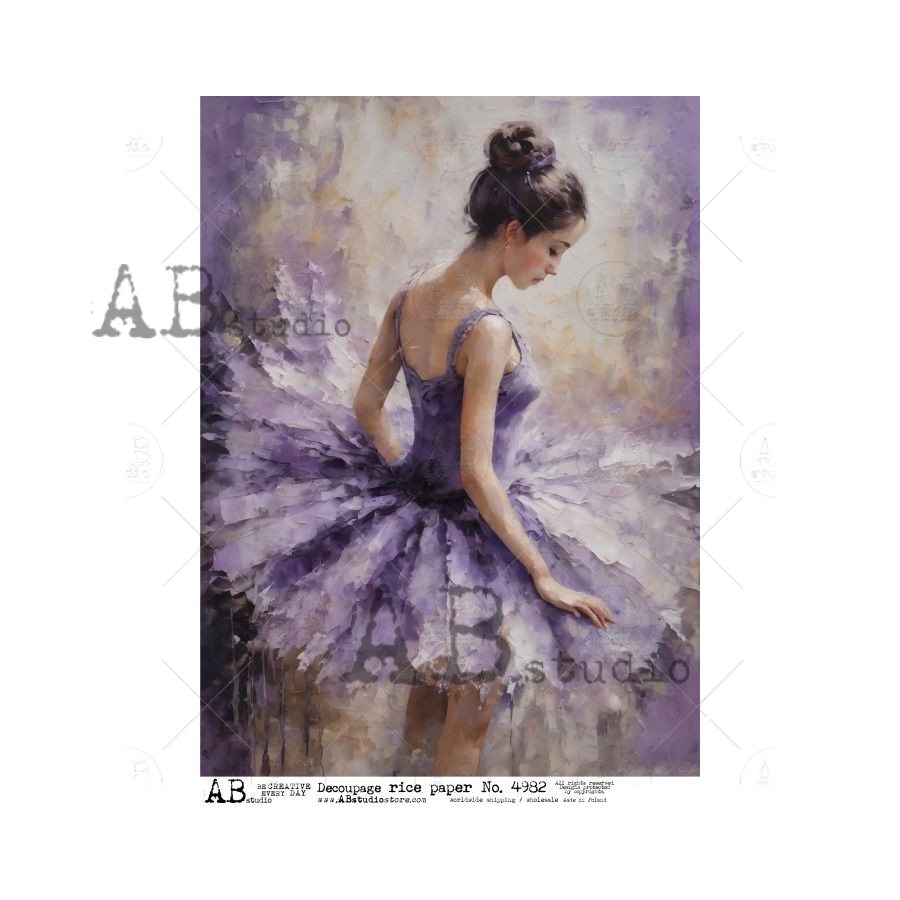 Hârtie de orez - Ballerina Dream - A4 1 Hârtie de orez - Ballerina Dream - A4