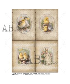 Hârtie de orez - Easter Frames 2 - A4