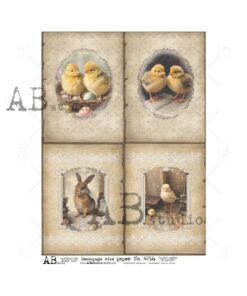 Hârtie de orez - Easter Frames - A4