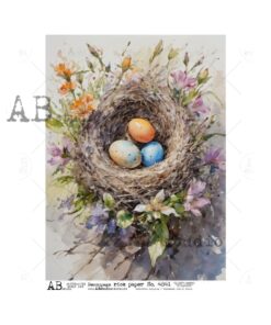 Hârtie de orez - Easter Painted eggs - A4