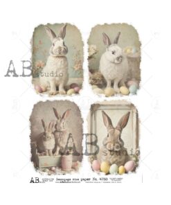 Hârtie de orez - Easter pastel theme - A4