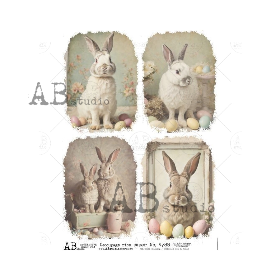 Hârtie de orez - Easter pastel theme - A4 1 Hârtie de orez - Easter pastel theme - A4
