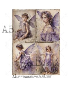 Hârtie de orez - Enchanted fairytale lavander - A4