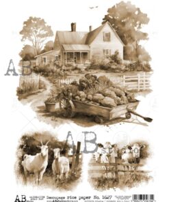 Hârtie de orez - Farm - A4