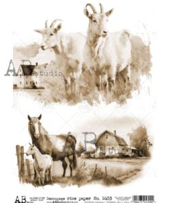 Hârtie de orez - Farmhouse - A4