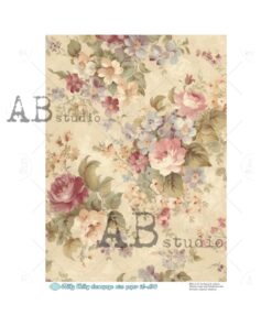 Hârtie de orez - Floral Background 2 - A4