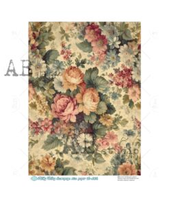 Hârtie de orez - Floral Background 3 - A4