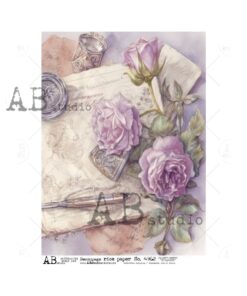 Hârtie de orez - La Vie en Fleurs Poem - A4