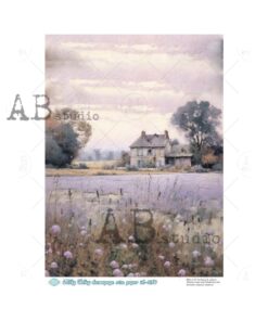 Hârtie de orez - Lavender Valley 2 - A4