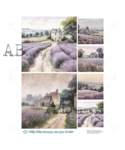 Hârtie de orez - Lavender Valley - A4