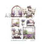 Hârtie de orez - Lavender clipart 3 - A4