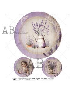 Hârtie de orez - Lavender scent - A4