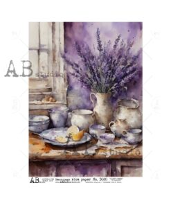 Hârtie de orez - Lavender theme - A4