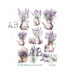Hârtie de orez - Lush Lavender clipart - A4